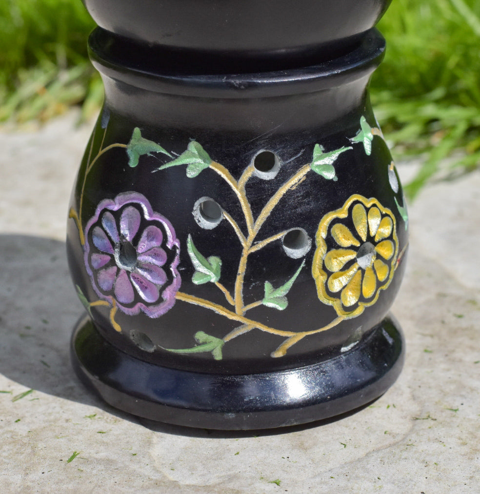 Duftlampe Blumen aus Speckstein