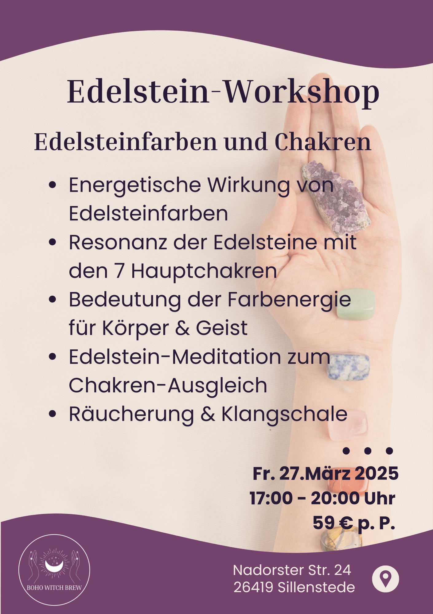 Edelstein-Workshop: Edelsteinfarben und Chakren