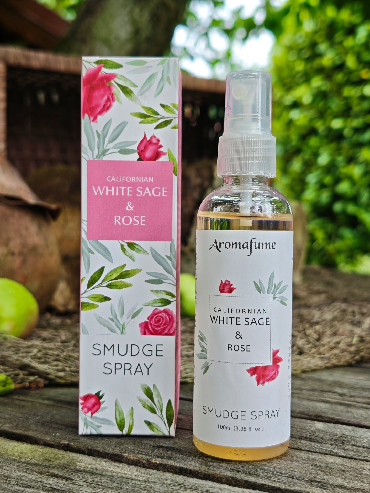 Smudgespray weißer Salbei & Rose