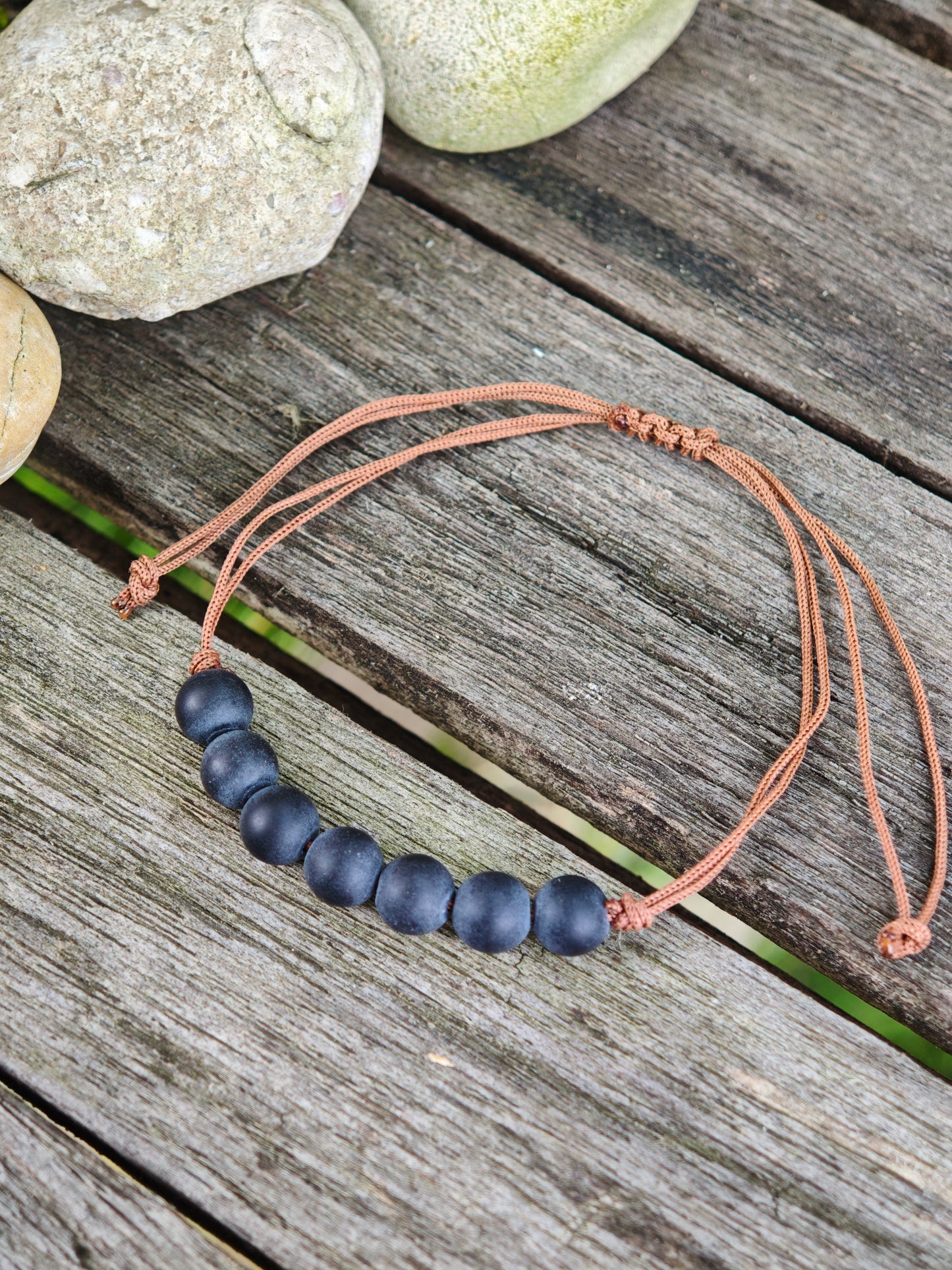 Obsidian Armband verstellbar