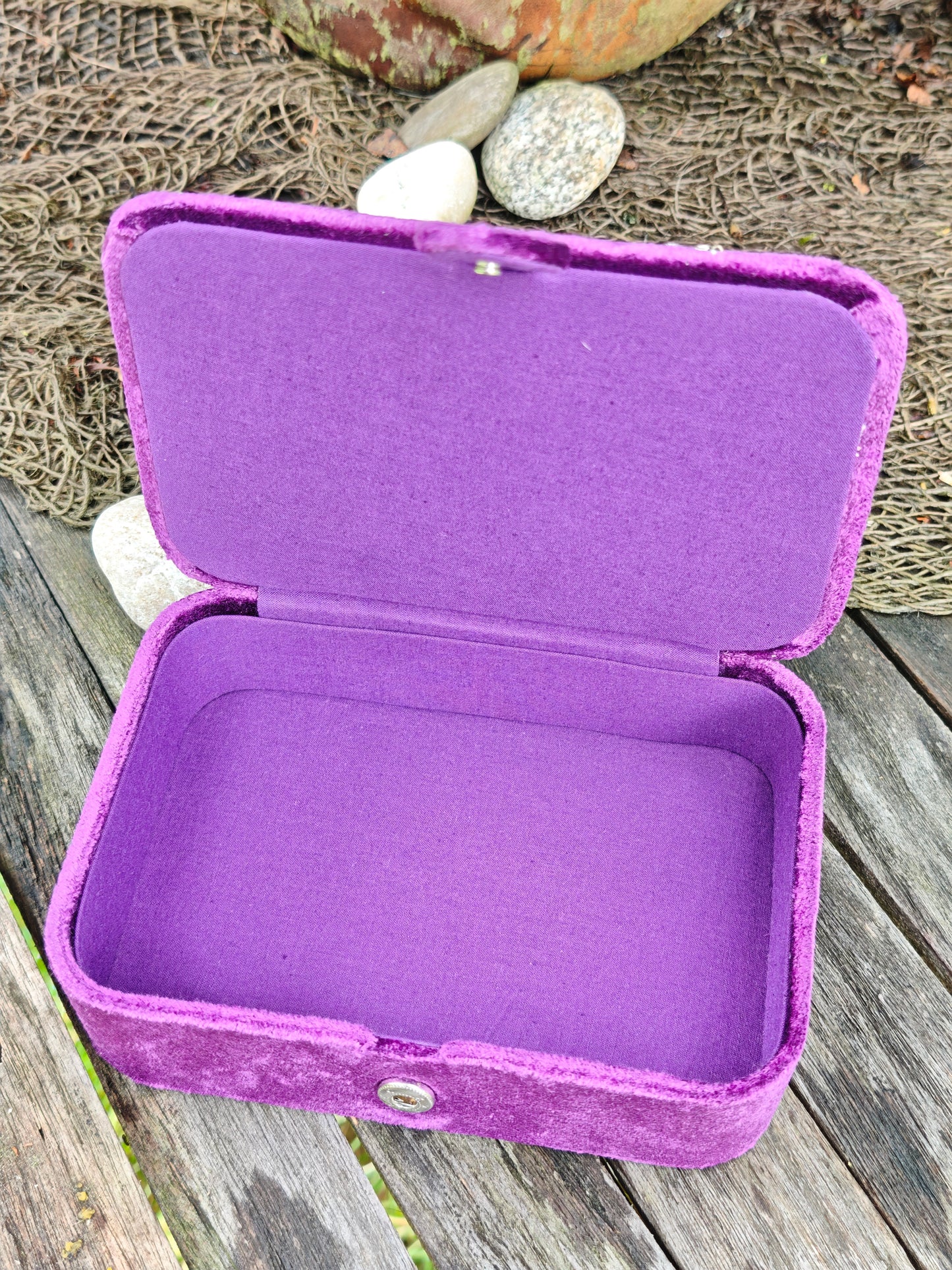 Tarotbox Samt-Lila mit Galaxie