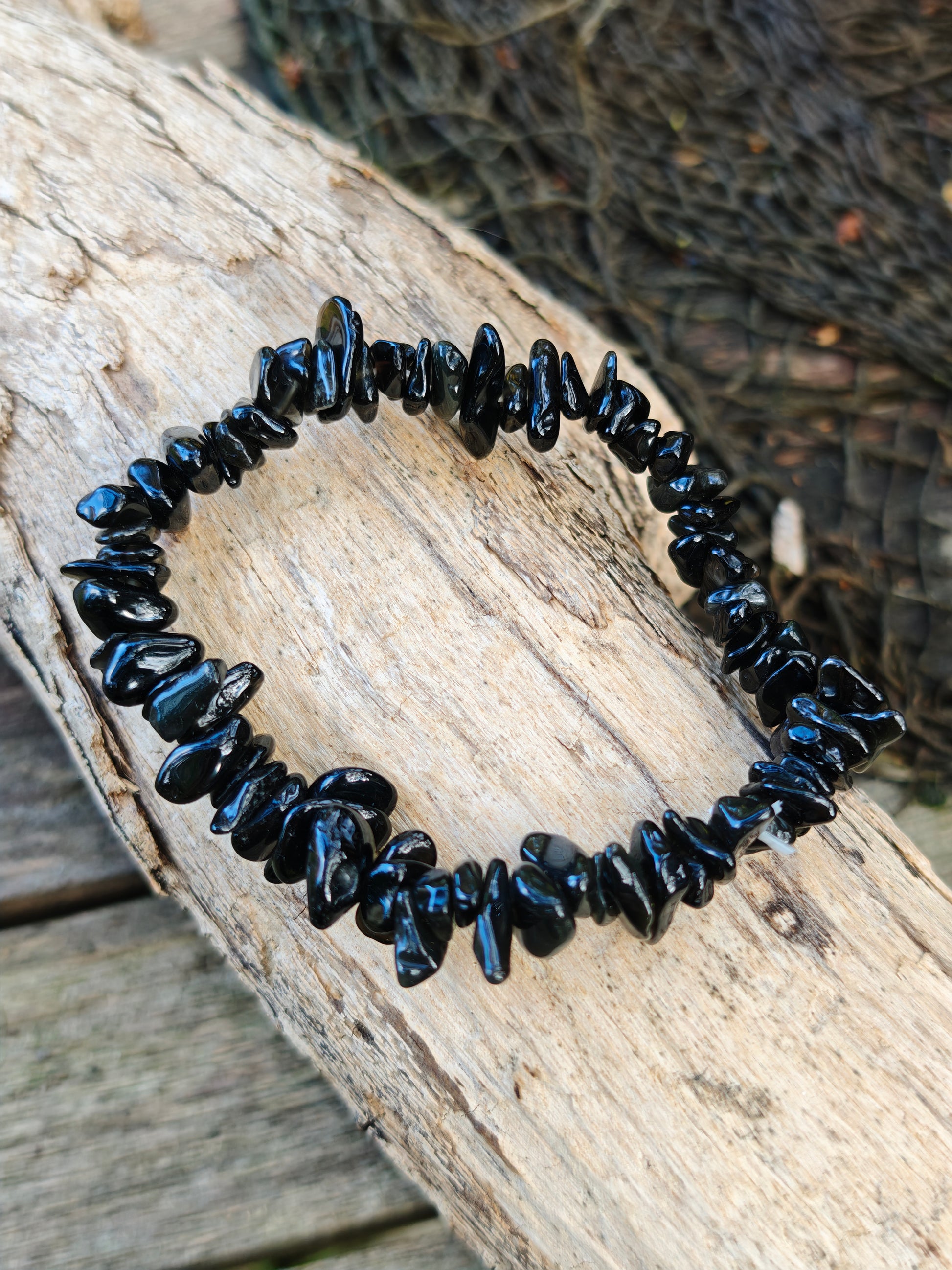 Splitterarmband schwarzer Achat