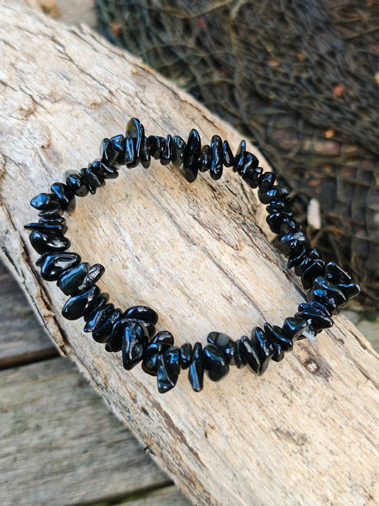 Splitterarmband schwarzer Achat