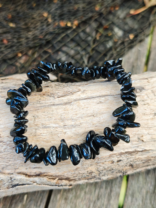 Splitterarmband schwarzer Achat