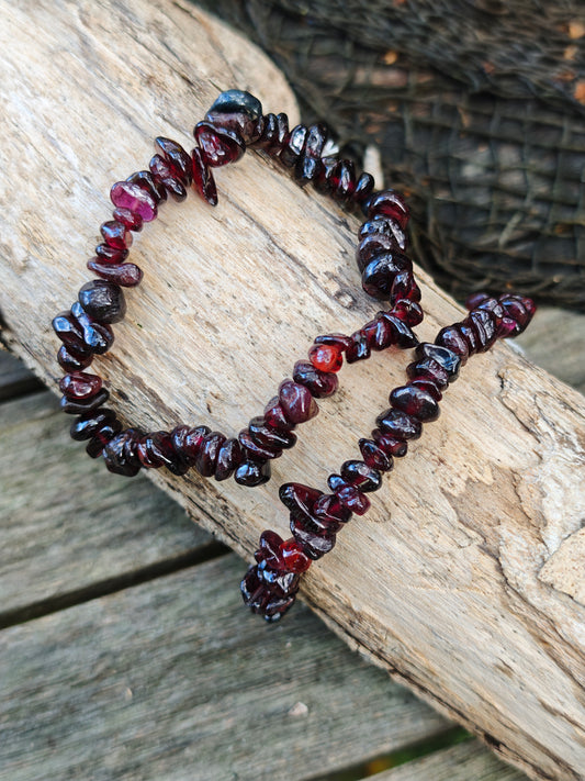 Splitterarmband Granat