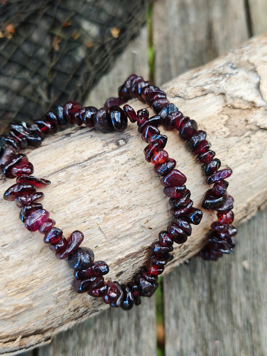 Splitterarmband Granat
