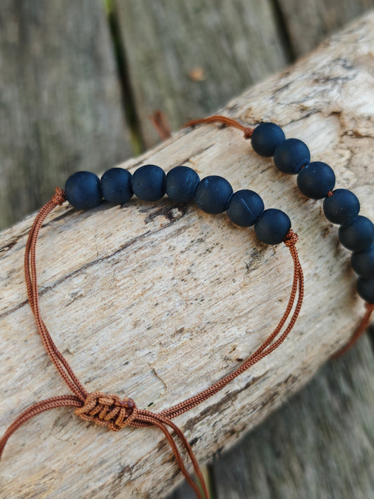 Armband Obsidian verstellbar