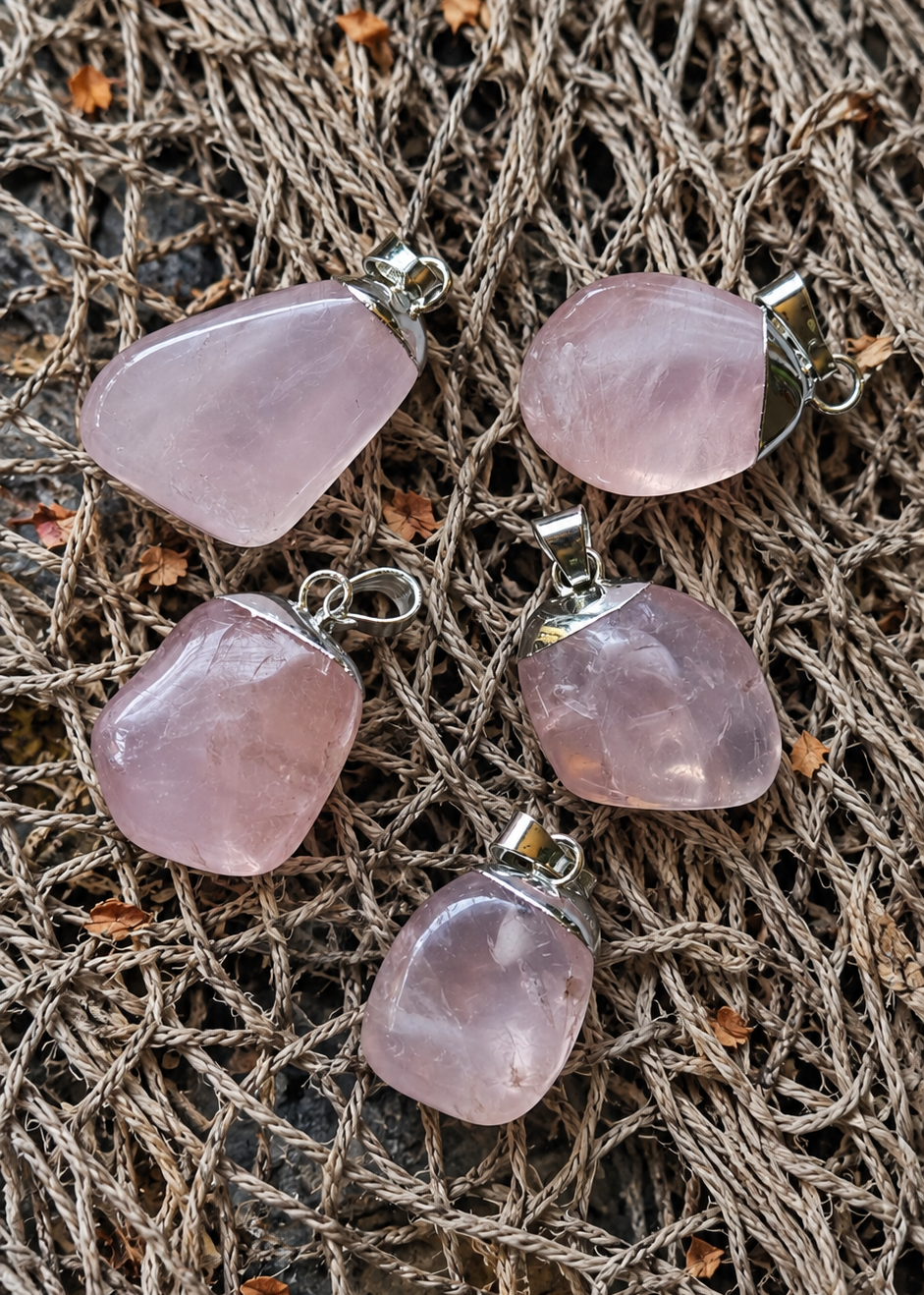 Rosenquarz Edelstein-Anhänger