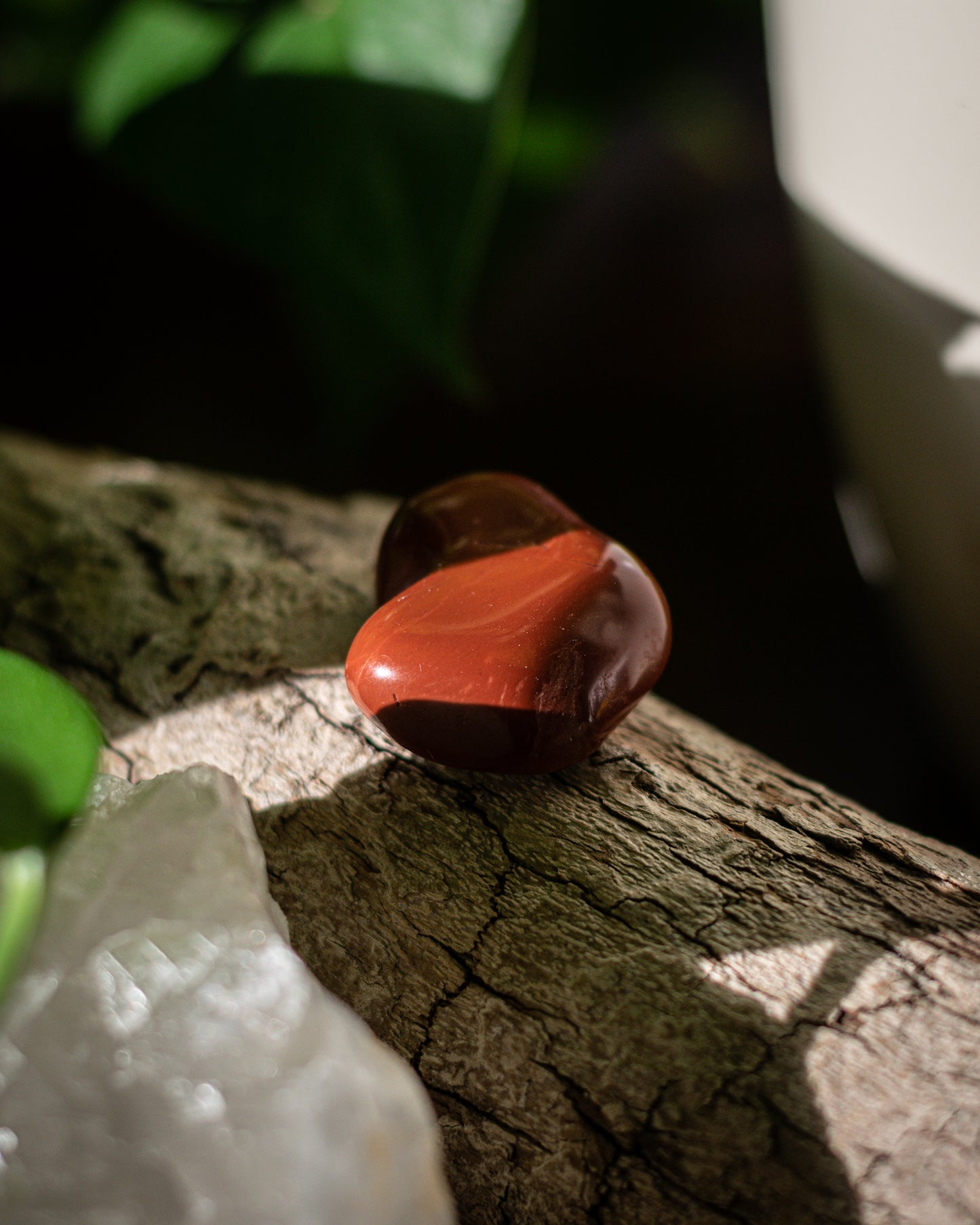Roter Jaspis Trommelstein