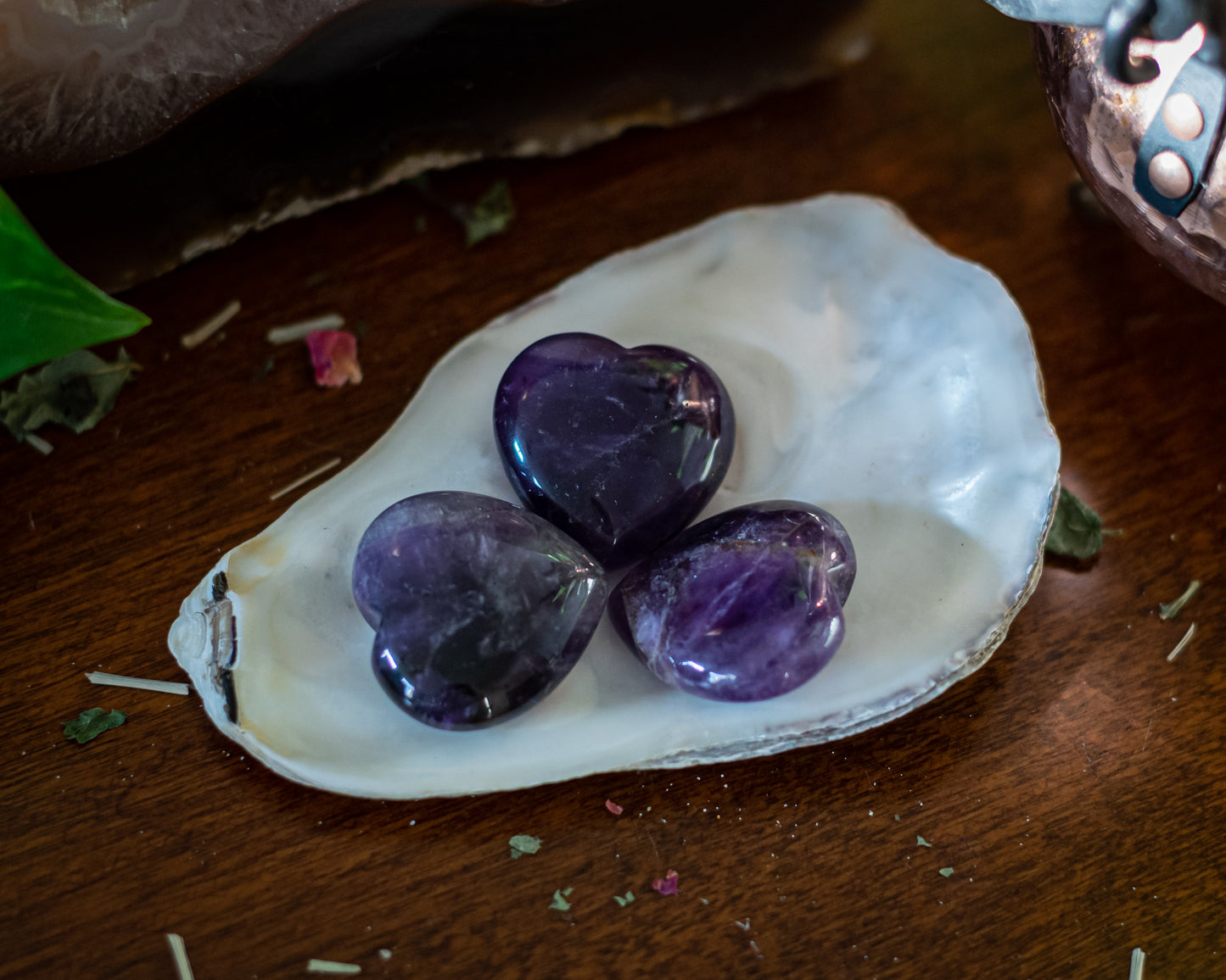 Handschmeichler Herz Phantom Amethyst