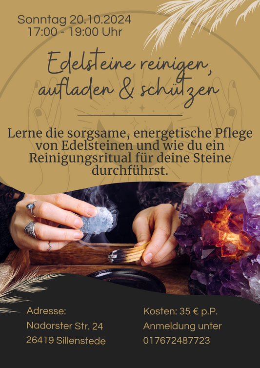 Edelsteine reinigen, aufladen und schützen