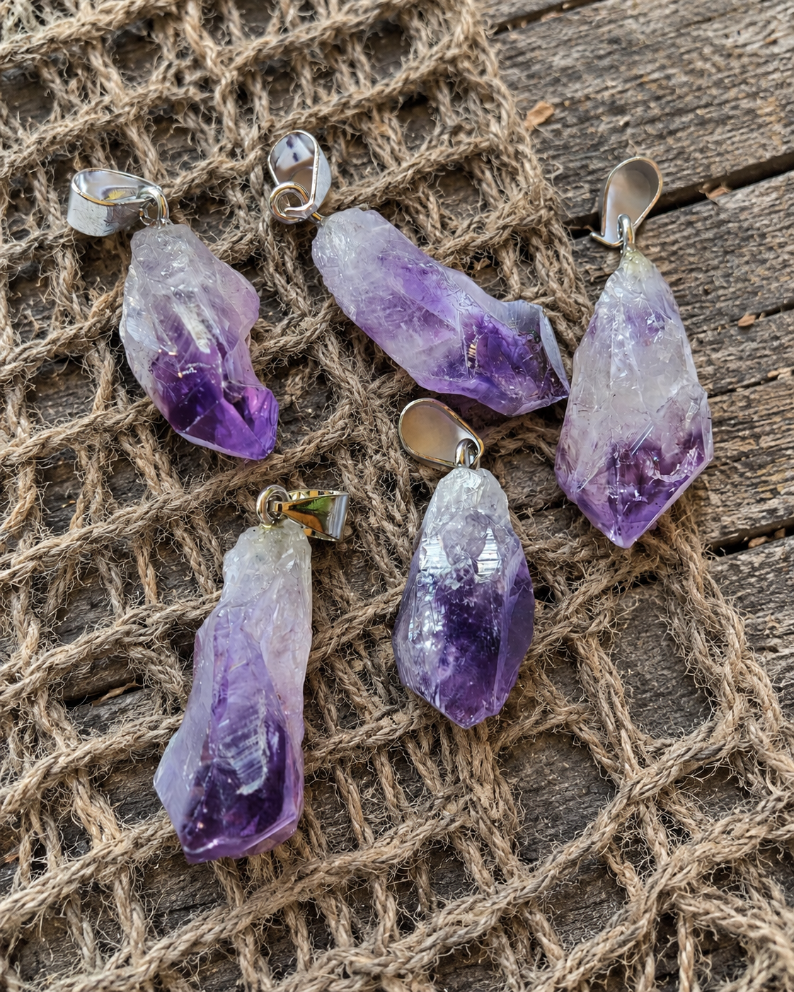 Amethyst Rohstein-Anhänger
