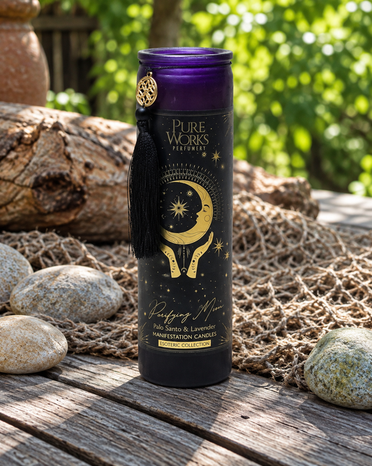 Manifestationskerze Purifying Moon – Palo Santo & Lavendel