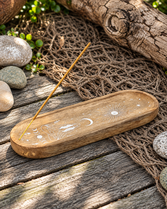 Räucherhalter Cosmic Rituals aus Mangoholz