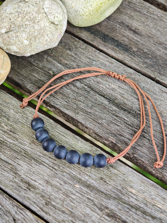 Obsidian Armband verstellbar