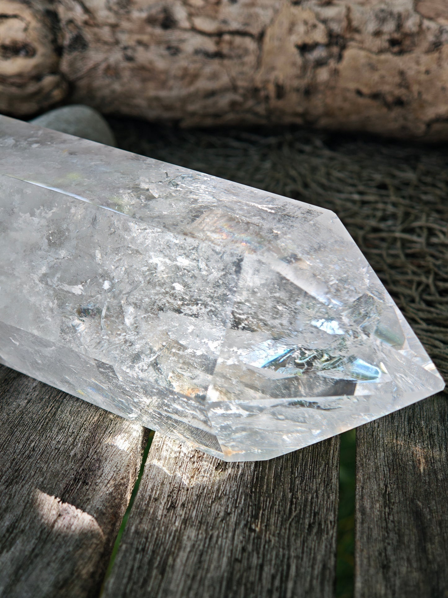 Bergkristall Obelisk – klar poliert, 18,5 cm, 970 g