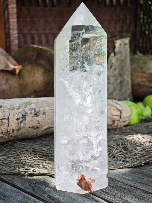 Bergkristall Obelisk – klar poliert, 18,5 cm, 970 g