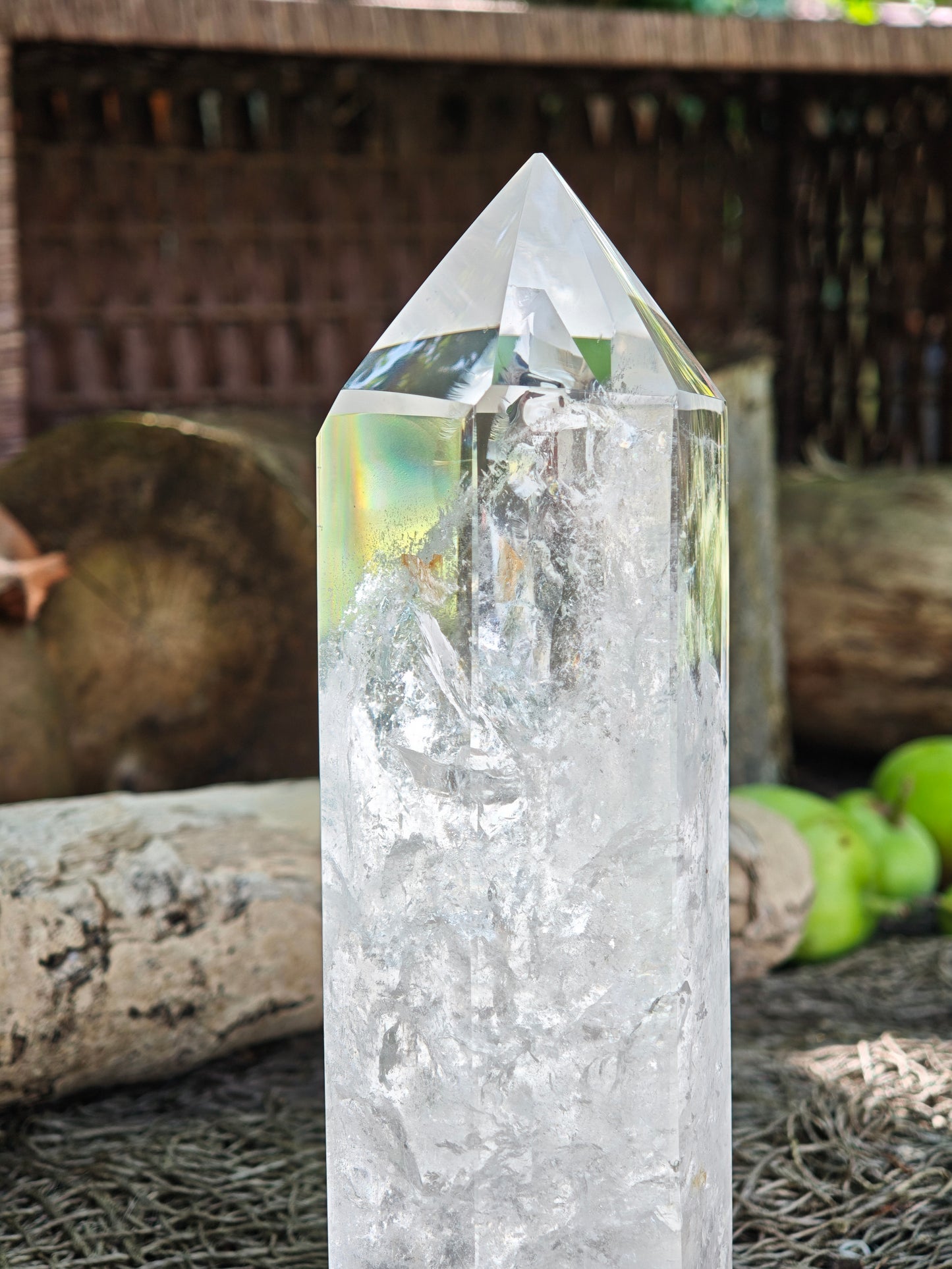 Bergkristall Obelisk – klar poliert, 18,5 cm, 970 g