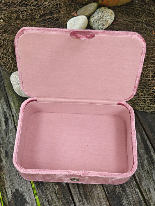 Tarotbox rosa Samt mit  Lebensbaum
