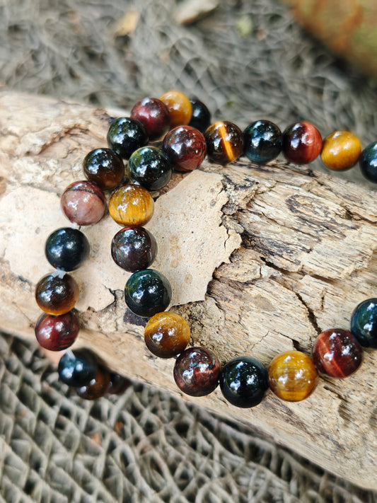 Tigerauge Armband dreifarbig