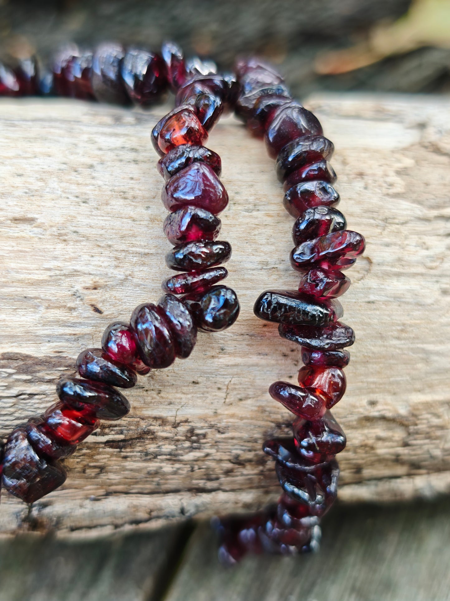Splitterarmband Granat