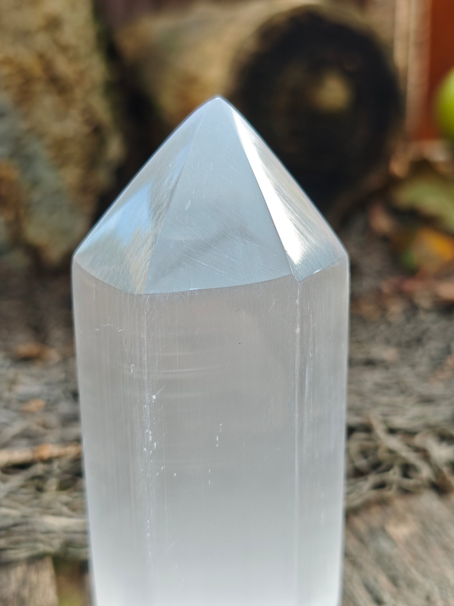 Selenit-Obelisk 10 cm