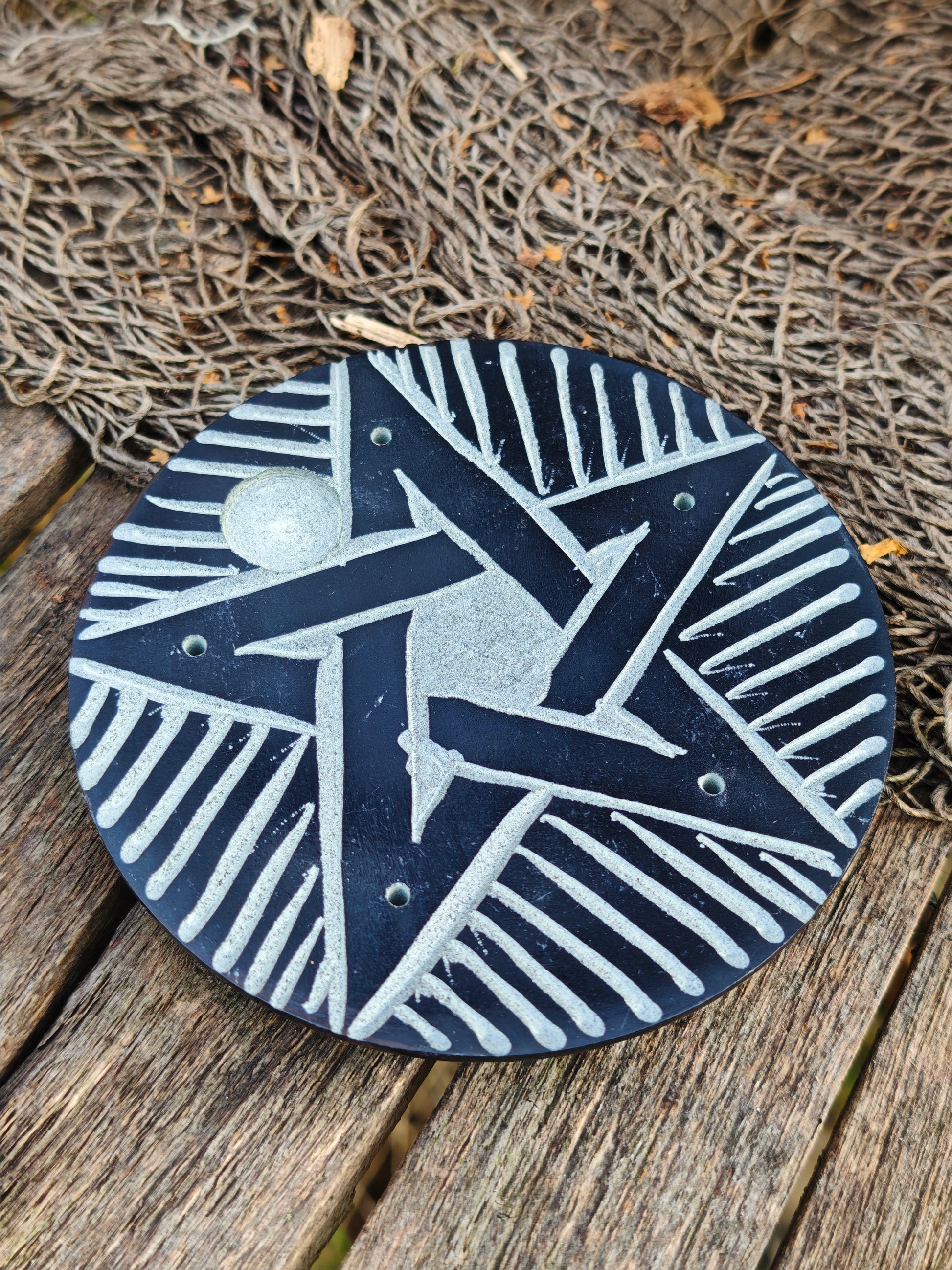 Räucherstäbchenhalter Pentagramm aus Speckstein