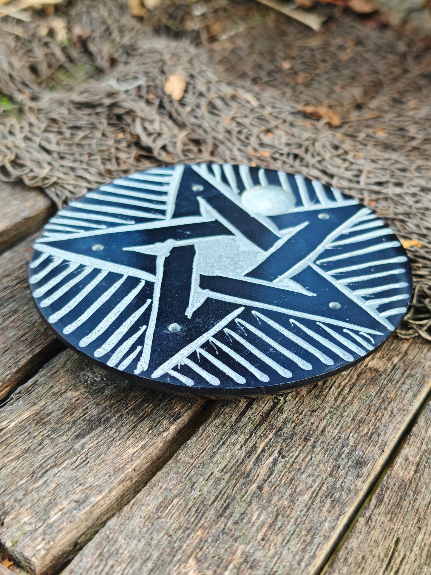 Räucherstäbchenhalter Pentagramm aus Speckstein