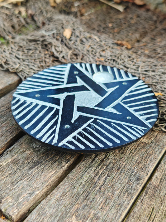 Räucherstäbchenhalter Pentagramm aus Speckstein
