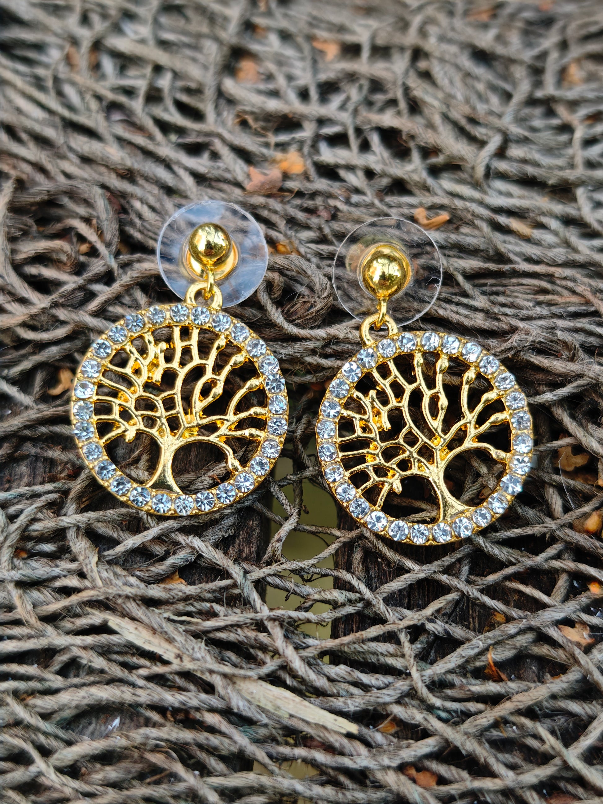 Ohrringe Lebensbaum goldfarben