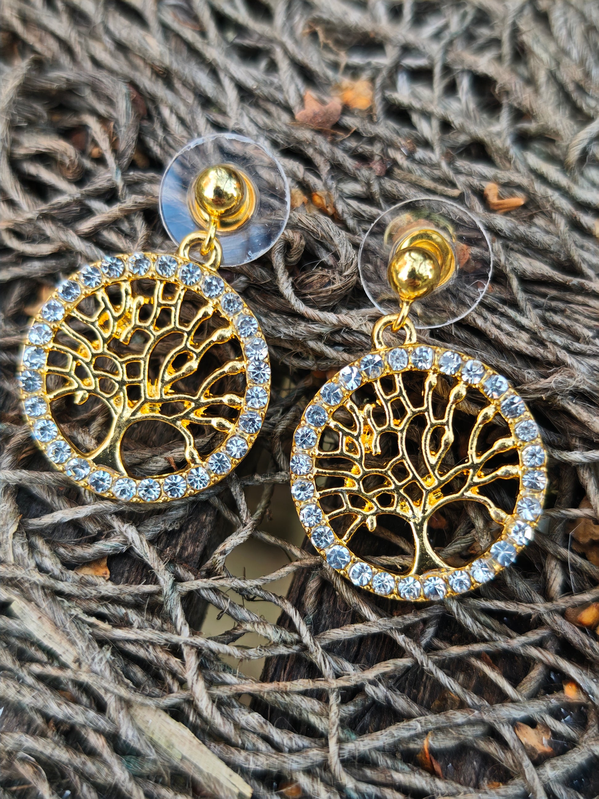 Ohrringe Lebensbaum goldfarben