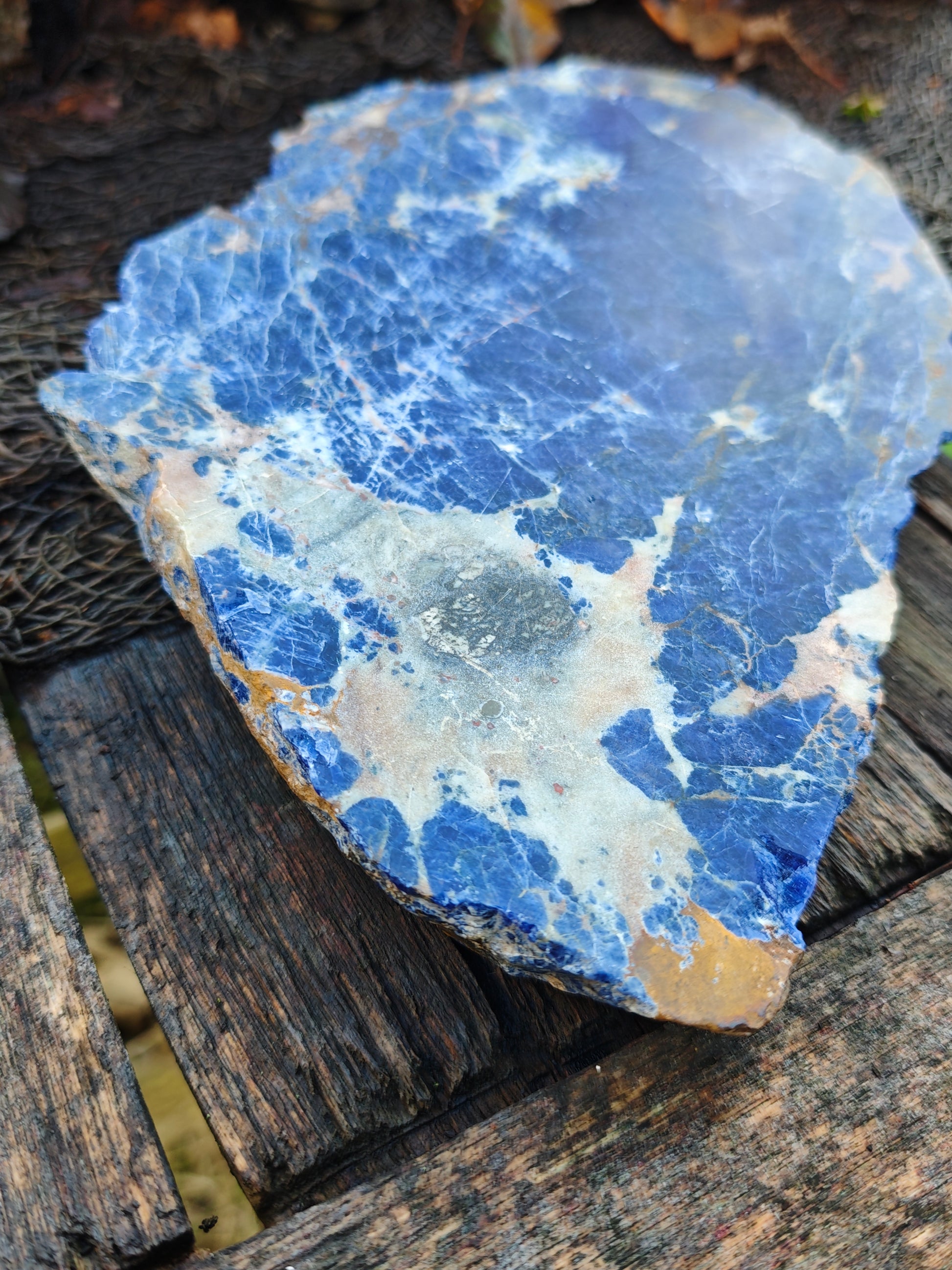 Sodalith Anschliff Platte 