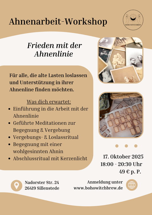 Workshop Frieden mit der Ahnenlinie