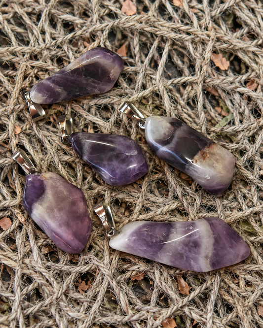 Chevron-Amethyst Anhänger