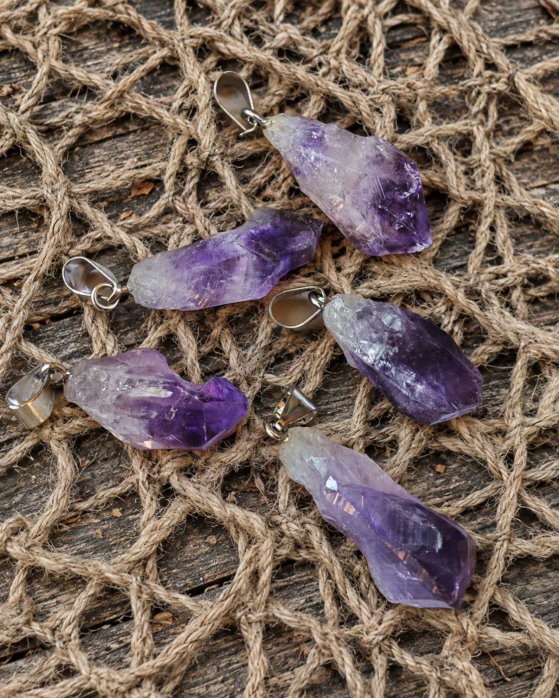 Amethyst Rohstein-Anhänger
