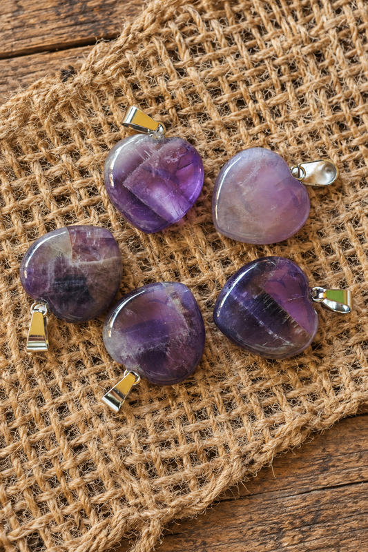 Amethyst Anhänger in Herzform
