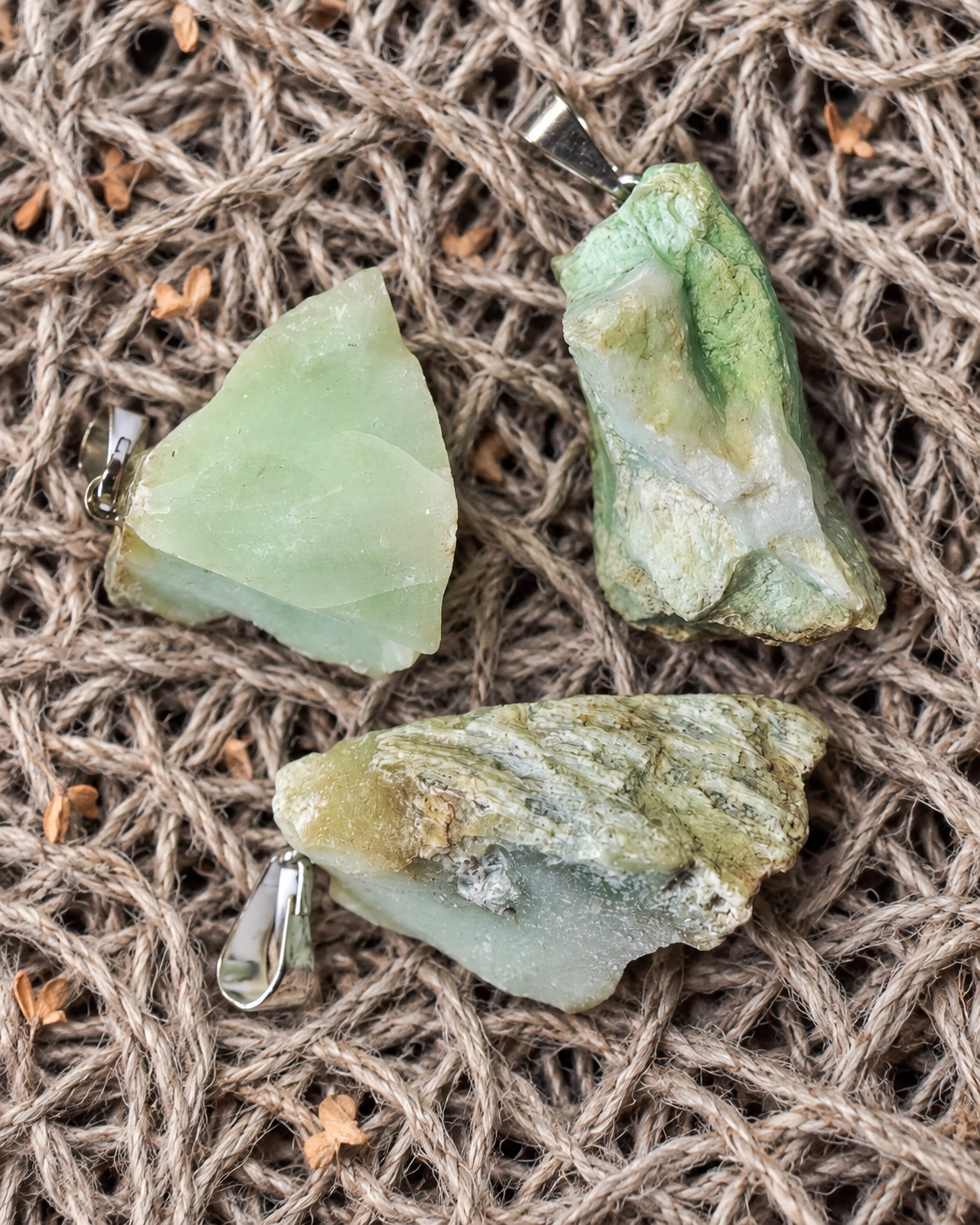 Chrysopras Rohstein-Anhänger