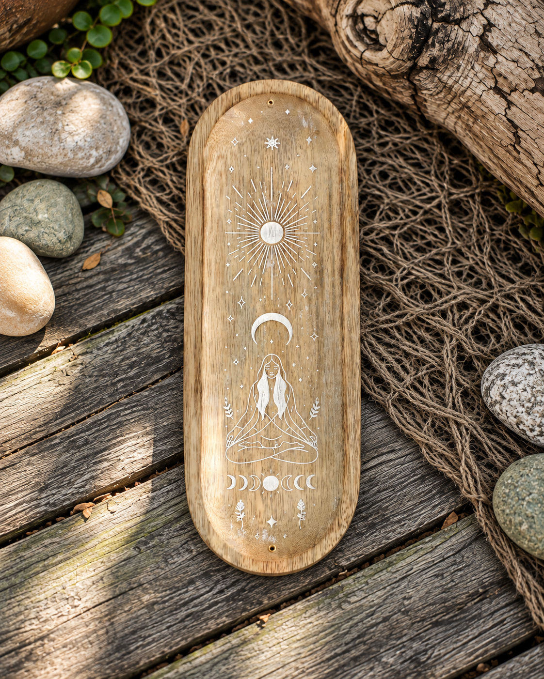Räucherhalter Cosmic Rituals aus Mangoholz