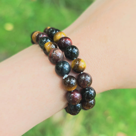 Tigerauge Armband dreifarbig